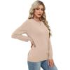 image:imageWIHOLL Sweaters for Women Lightweight Pullover Tops Long Sleeve Shirts Crewneck Fashion Clothing Fall Outfits 2026Apricot
