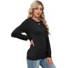 image:imageWIHOLL Sweaters for Women Lightweight Pullover Tops Long Sleeve Shirts Crewneck Fashion Clothing Fall Outfits 2026Black