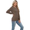 image:imageWIHOLL Sweaters for Women Lightweight Pullover Tops Long Sleeve Shirts Crewneck Fashion Clothing Fall Outfits 2026Brown