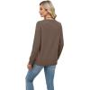 image:imageWIHOLL Sweaters for Women Lightweight Pullover Tops Long Sleeve Shirts Crewneck Fashion Clothing Fall Outfits 2026Brown