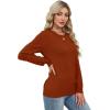 image:imageWIHOLL Sweaters for Women Lightweight Pullover Tops Long Sleeve Shirts Crewneck Fashion Clothing Fall Outfits 2026Caramel