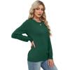 image:imageWIHOLL Sweaters for Women Lightweight Pullover Tops Long Sleeve Shirts Crewneck Fashion Clothing Fall Outfits 2026Dark Green