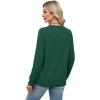 image:imageWIHOLL Sweaters for Women Lightweight Pullover Tops Long Sleeve Shirts Crewneck Fashion Clothing Fall Outfits 2026Dark Green