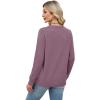 image:imageWIHOLL Sweaters for Women Lightweight Pullover Tops Long Sleeve Shirts Crewneck Fashion Clothing Fall Outfits 2026Grey Purple