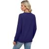 image:imageWIHOLL Sweaters for Women Lightweight Pullover Tops Long Sleeve Shirts Crewneck Fashion Clothing Fall Outfits 2026Navy Blue