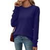 image:imageWIHOLL Sweaters for Women Lightweight Pullover Tops Long Sleeve Shirts Crewneck Fashion Clothing Fall Outfits 2026Navy Blue