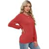 image:imageWIHOLL Sweaters for Women Lightweight Pullover Tops Long Sleeve Shirts Crewneck Fashion Clothing Fall Outfits 2026Red