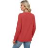 image:imageWIHOLL Sweaters for Women Lightweight Pullover Tops Long Sleeve Shirts Crewneck Fashion Clothing Fall Outfits 2026Red