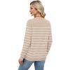 image:imageWIHOLL Sweaters for Women Lightweight Pullover Tops Long Sleeve Shirts Crewneck Fashion Clothing Fall Outfits 2026Sapricotwhite Striped