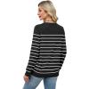 image:imageWIHOLL Sweaters for Women Lightweight Pullover Tops Long Sleeve Shirts Crewneck Fashion Clothing Fall Outfits 2026Sblackwhite Striped
