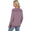 image:imageWIHOLL Sweaters for Women Lightweight Pullover Tops Long Sleeve Shirts Crewneck Fashion Clothing Fall Outfits 2026Sgrey Purplewhite Striped