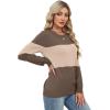 image:imageWIHOLL Sweaters for Women Lightweight Pullover Tops Long Sleeve Shirts Crewneck Fashion Clothing Fall Outfits 2026Tchocolate Brownapricot
