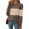 image:imageWIHOLL Sweaters for Women Lightweight Pullover Tops Long Sleeve Shirts Crewneck Fashion Clothing Fall Outfits 2026Tchocolate Brownapricot