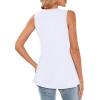 image:imageWIHOLL Tank Tops for Women Summer Babydoll Peplum Tops V Neck Sleeveless Shirts Dressy Casual Blouses Beach Vacation ClothesAll White