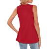 image:imageWIHOLL Tank Tops for Women Summer Babydoll Peplum Tops V Neck Sleeveless Shirts Dressy Casual Blouses Beach Vacation ClothesBright Red