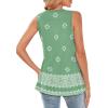 image:imageWIHOLL Tank Tops for Women Summer Babydoll Peplum Tops V Neck Sleeveless Shirts Dressy Casual Blouses Beach Vacation ClothesGreen Boho