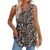 image:imageWIHOLL Tank Tops for Women Summer Babydoll Peplum Tops V Neck Sleeveless Shirts Dressy Casual Blouses Beach Vacation ClothesLeopard
