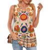 image:imageWIHOLL Tank Tops for Women Summer Babydoll Peplum Tops V Neck Sleeveless Shirts Dressy Casual Blouses Beach Vacation ClothesMulticolorful