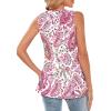 image:imageWIHOLL Tank Tops for Women Summer Babydoll Peplum Tops V Neck Sleeveless Shirts Dressy Casual Blouses Beach Vacation ClothesPink Paisley
