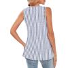 image:imageWIHOLL Tank Tops for Women Summer Babydoll Peplum Tops V Neck Sleeveless Shirts Dressy Casual Blouses Beach Vacation ClothesStriped Blue