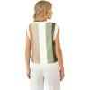 image:imageWIHOLL Tank Tops for Women Summer Lightweight Sweater Fashion Clothing Crew Neck T Shirts Cap Sleeve Business Casual Outfit0green Stripes