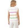 image:imageWIHOLL Tank Tops for Women Summer Lightweight Sweater Fashion Clothing Crew Neck T Shirts Cap Sleeve Business Casual Outfit1white Rainbow