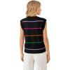 image:imageWIHOLL Tank Tops for Women Summer Lightweight Sweater Fashion Clothing Crew Neck T Shirts Cap Sleeve Business Casual Outfit2black Rainbow