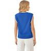 image:imageWIHOLL Tank Tops for Women Summer Lightweight Sweater Fashion Clothing Crew Neck T Shirts Cap Sleeve Business Casual OutfitBlue