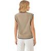 image:imageWIHOLL Tank Tops for Women Summer Lightweight Sweater Fashion Clothing Crew Neck T Shirts Cap Sleeve Business Casual OutfitBrown