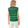 image:imageWIHOLL Tank Tops for Women Summer Lightweight Sweater Fashion Clothing Crew Neck T Shirts Cap Sleeve Business Casual OutfitGreen Rainbow