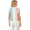 image:imageWIHOLL Tank Tops for Women Summer Lightweight Sweater Fashion Clothing Crew Neck T Shirts Cap Sleeve Business Casual OutfitPink Stripes