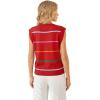 image:imageWIHOLL Tank Tops for Women Summer Lightweight Sweater Fashion Clothing Crew Neck T Shirts Cap Sleeve Business Casual OutfitRed Rainbow