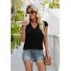 image:imageWIHOLL Tank Tops for Women Summer Shirts V Neck TShirts Beach Vacation Clothe Boho Sleeveless Basic Tees Fashion Clothing0black