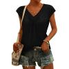 image:imageWIHOLL Tank Tops for Women Summer Shirts V Neck TShirts Beach Vacation Clothe Boho Sleeveless Basic Tees Fashion Clothing0black