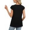 image:imageWIHOLL Tank Tops for Women Summer Shirts V Neck TShirts Beach Vacation Clothe Boho Sleeveless Basic Tees Fashion Clothing0black
