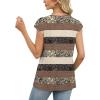 image:imageWIHOLL Tank Tops for Women Summer Shirts V Neck TShirts Beach Vacation Clothe Boho Sleeveless Basic Tees Fashion Clothing1brown Stripe