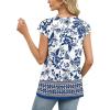 image:imageWIHOLL Tank Tops for Women Summer Shirts V Neck TShirts Beach Vacation Clothe Boho Sleeveless Basic Tees Fashion Clothing1ethnic Blue White