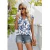 image:imageWIHOLL Tank Tops for Women Summer Shirts V Neck TShirts Beach Vacation Clothe Boho Sleeveless Basic Tees Fashion Clothing1ethnic Blue White