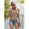 image:imageWIHOLL Tank Tops for Women Summer Shirts V Neck TShirts Beach Vacation Clothe Boho Sleeveless Basic Tees Fashion Clothing1khaki Ethnic Floral