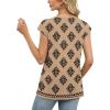 image:imageWIHOLL Tank Tops for Women Summer Shirts V Neck TShirts Beach Vacation Clothe Boho Sleeveless Basic Tees Fashion Clothing1khaki Ethnic Floral