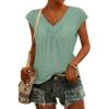 image:imageWIHOLL Tank Tops for Women Summer Shirts V Neck TShirts Beach Vacation Clothe Boho Sleeveless Basic Tees Fashion Clothing2bean Green
