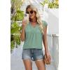 image:imageWIHOLL Tank Tops for Women Summer Shirts V Neck TShirts Beach Vacation Clothe Boho Sleeveless Basic Tees Fashion Clothing2bean Green