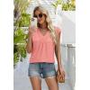 image:imageWIHOLL Tank Tops for Women Summer Shirts V Neck TShirts Beach Vacation Clothe Boho Sleeveless Basic Tees Fashion Clothing2coral