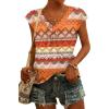 image:imageWIHOLL Tank Tops for Women Summer Shirts V Neck TShirts Beach Vacation Clothe Boho Sleeveless Basic Tees Fashion Clothing3boho Geometric