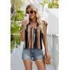 image:imageWIHOLL Tank Tops for Women Summer Shirts V Neck TShirts Beach Vacation Clothe Boho Sleeveless Basic Tees Fashion Clothing3charcoal Stripes
