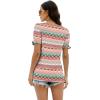 image:imageWIHOLL Tops for Women Summer Casual Ruffle Trim Sleeve Square Neck T ShirtsBoho Wavy