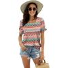 image:imageWIHOLL Tops for Women Summer Casual Ruffle Trim Sleeve Square Neck T ShirtsBoho Wavy