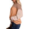 image:imageWIHOLL Womens Fall Fashion 2025 Long Sleeve Shirts Color Block Knitted Ribbed Tunic Tops Casual Loose Fit TrendyBaby Khaki