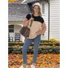 image:imageWIHOLL Womens Fall Fashion 2025 Long Sleeve Shirts Color Block Knitted Ribbed Tunic Tops Casual Loose Fit TrendyBlack
