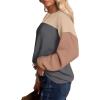 image:imageWIHOLL Womens Fall Fashion 2025 Long Sleeve Shirts Color Block Knitted Ribbed Tunic Tops Casual Loose Fit TrendyGray